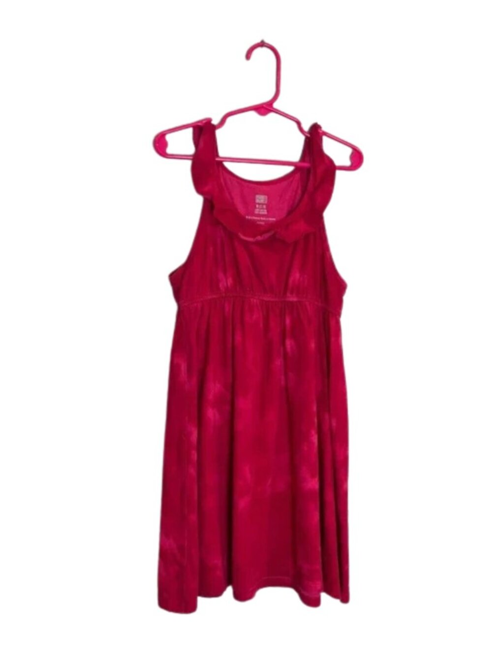 Faded Glory Girls Sleeveless Tie-Dye Racerback Maxi Dress Magenta Size M 7-8